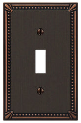 AmerTac 74TDB Switch Wallplate, 1 -Gang, Metal, Aged Bronze